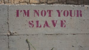 slave, wall, saying